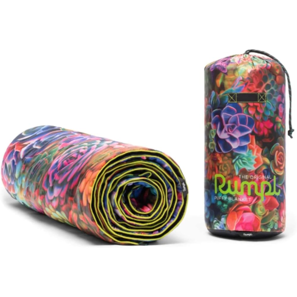 [Rampuru] Blanket ORIGINAL PUFFY PSYCHEDELIC SUCCULENTS [Plane]: 133 x 191 cm [Pack]: 18 x 41 cm