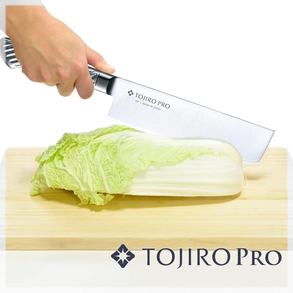 Tojiro Nakiri 165mm Made in Japan Cobalt Alloy Steel Double Edge Western knife suitable for handling vegetables such as peeling and Katsura Peeling Handle has a tornado pattern that is easy to grip All stainless steel TOJIRO PRO DP Cobalt alloy steel spl