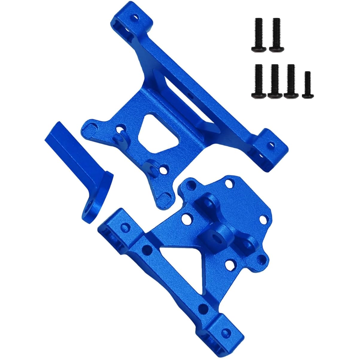 hopsupRC Front Rear Body Post Mount Upgrade Parts for 1/16 E-REVO/Mini Slash Alloy Front & Rear Body Post Mount Hop-up for 1/16 E-REVO (71076-3) Mini Slash (70054-1) Navy Blue