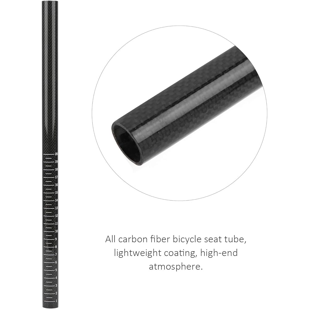 Bicycle Seatpost 15.7 inch Carbon Fiber Bicycle Seatpost 22.2x400mm Bicycle Seatpost Road Mountain Bike Fixed Gear Bicycle Seatpost