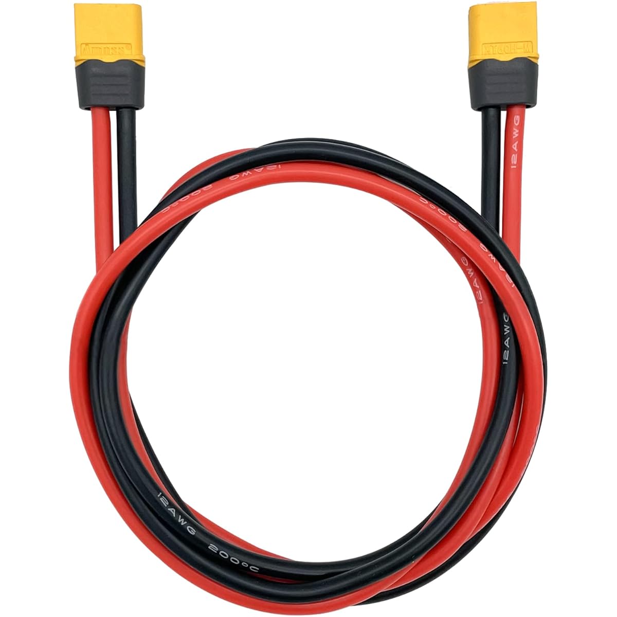 XT60 XT60H Extension Cable XT60 to XT60 Female Male Adapter Converter Extension Cord with 12AWG 100cm Wire for RC Lipo Battery