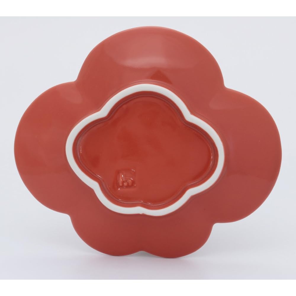 Arita ware Uncle Yamagama Lucky plate 5-piece set Red plum