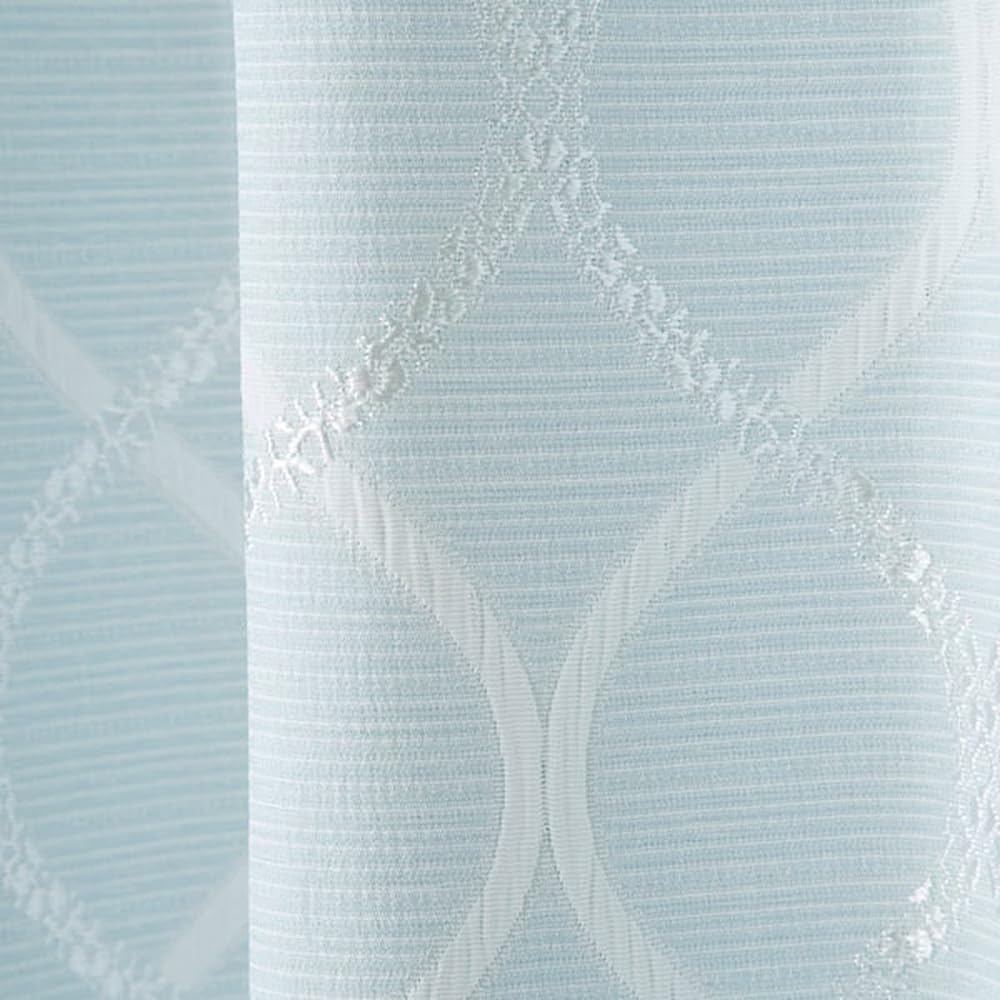 [NITORI] NITORI Heat-shielding and energy-saving curtains, lined, blackout grade 2, heat-shielding curtains, pattern, turquoise blue, 100X200, 2 pieces 7312924