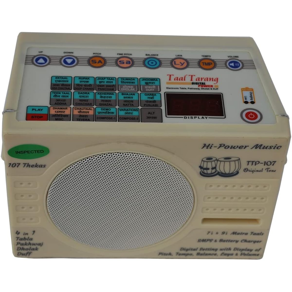 Sound Labs Taal Tarang POWER Electronic Tabla - Bag and Manual (PDI-HC)