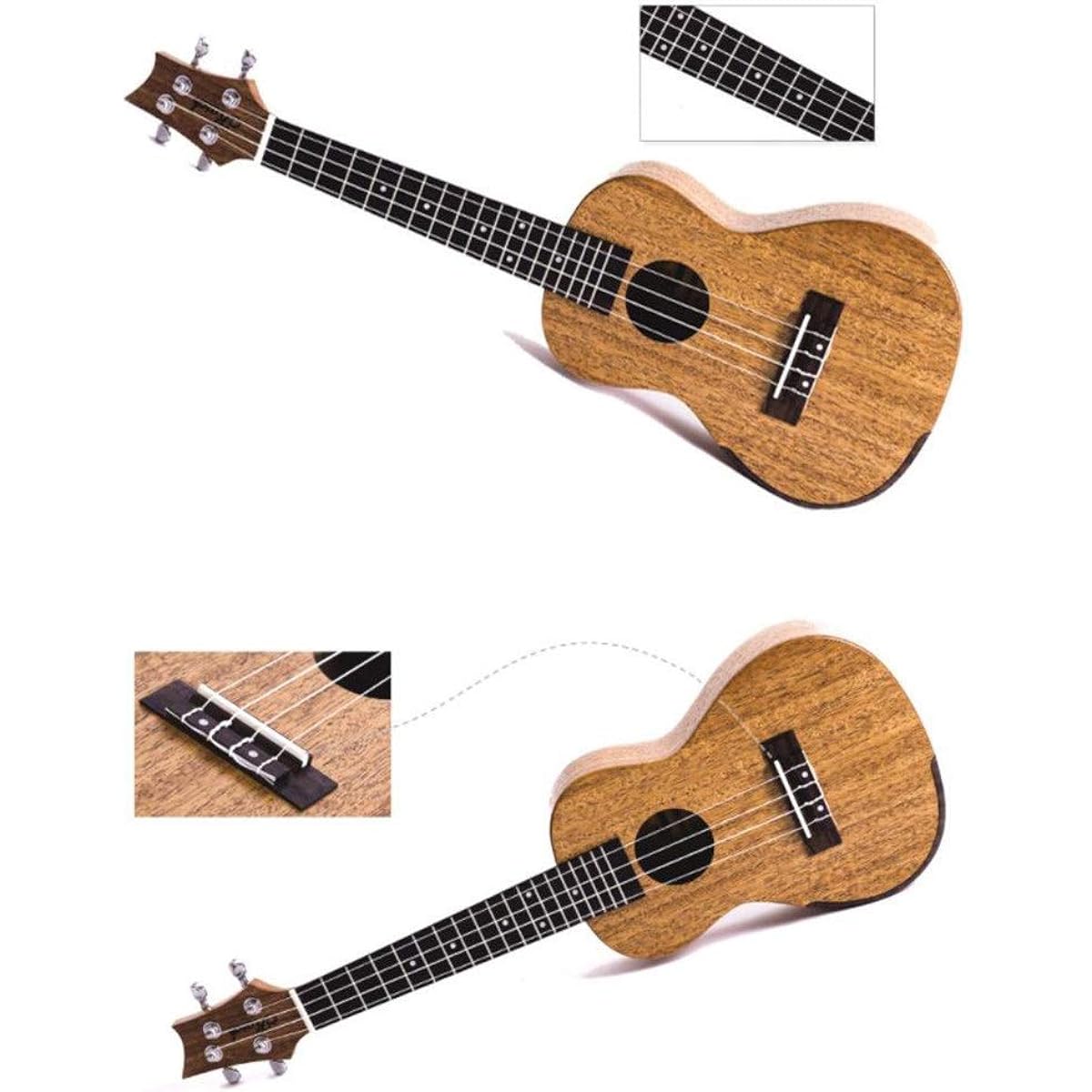 Ukulele Mahogany Wood 24 Inch Concert Ukulele Hawaii Kids Guitar Uke with Gig Bag for Kids Students Beginners with Ukulele Bag (Color: Wood, Size: 24 inches)