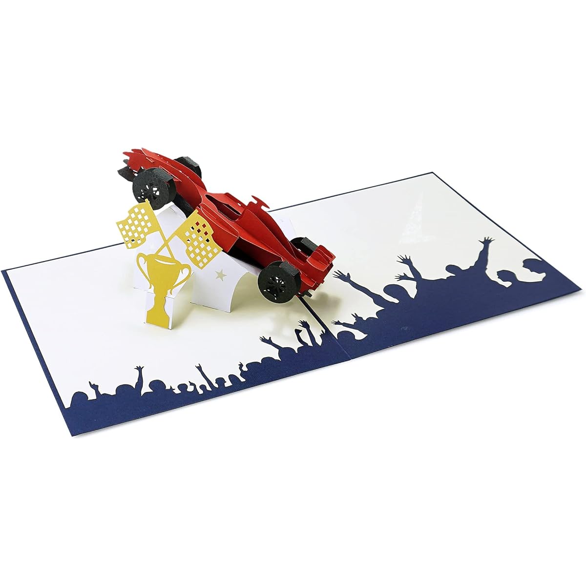 Rykamia Race Car Pop Up Cards 6x6 Inch Blank Formula Car Birthday Card, Race Car Birthday Card, Retirement, Race Car Gift, Birthday Card, Graduation, Any Occasion, for Father, Son, Kids