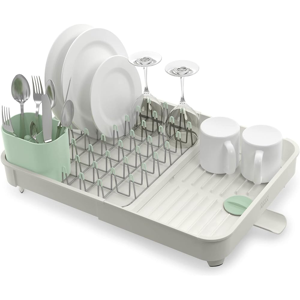Joseph Joseph Drainer Rack Extendable Tableware Dish Stand Extend Dish Rack Sage Light Stone [Genuine Product] 851652