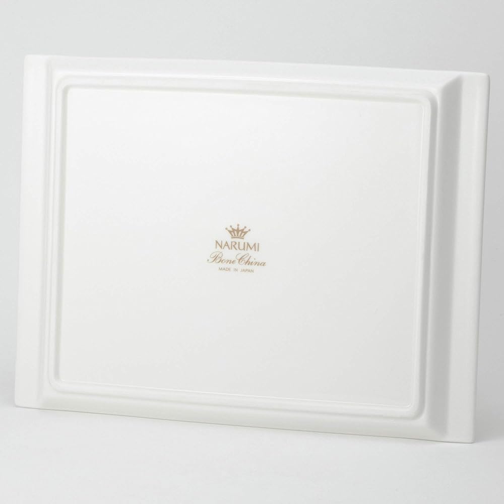 NARUMI Plate Dish Gold and Silver Tataki Wave 26cm Oblong Tray 51061-9749