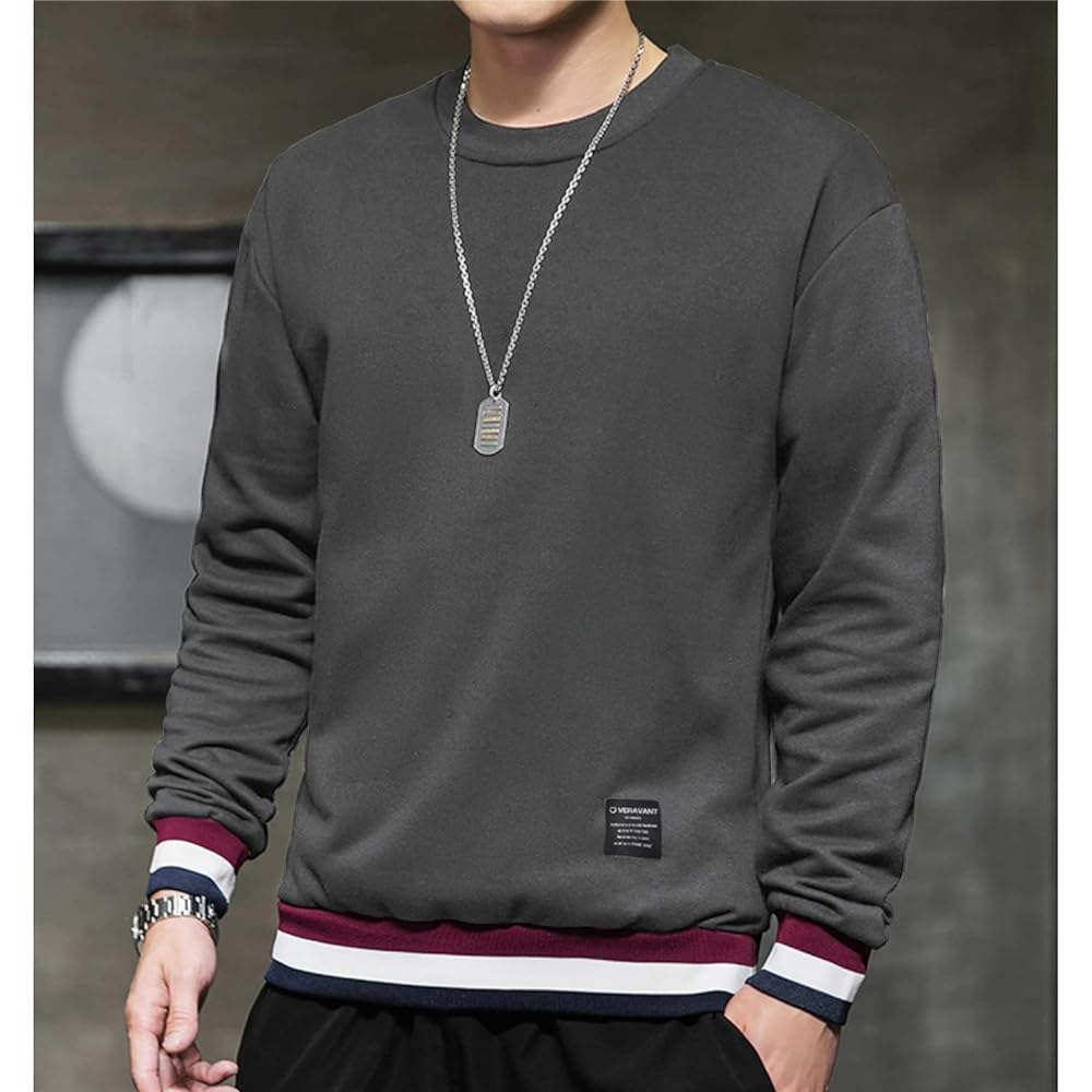 [VERAVANT] Sweatshirt, Men's Parka, Stylish, Round Neck, Large Size, Switchable, Loose, Fashionable Men's Spring/Autumn Clothes
