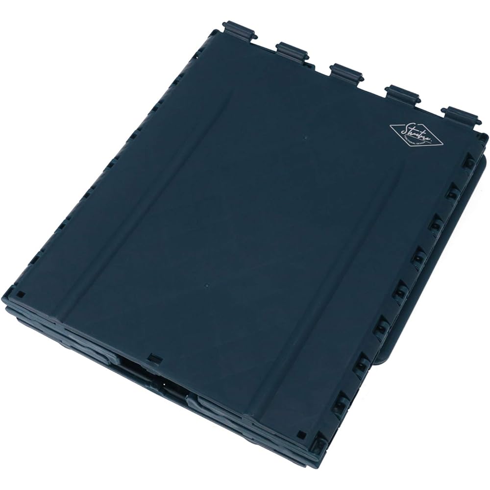 Fuji Boeki Storage Box, Camping Trash Can, Folding Chair, Outdoor Chair, Width 32cm, Navy, Load Capacity 80kg 86103