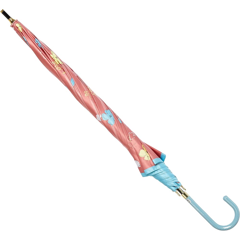 [Lanvin Blue] MOONBAT LANVIN en blue Flower and Sea Motif Umbrella Long Umbrella Stylish Floral Pattern Cute Women's