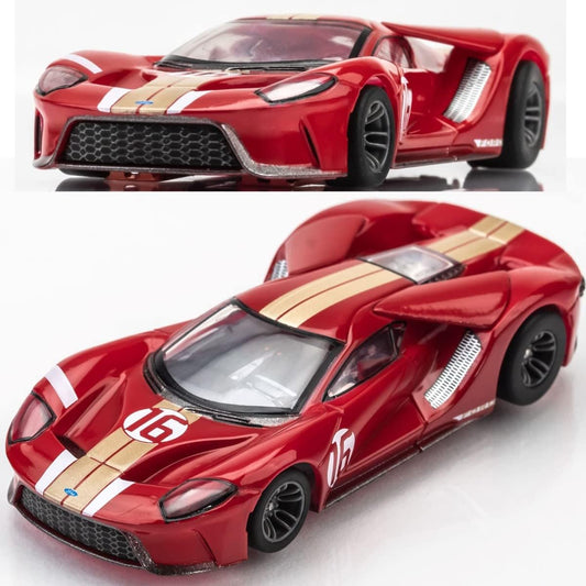 AFX/Racemasters Ford GT Heritage #16 Red AFX22067 HO Slot Racing Car