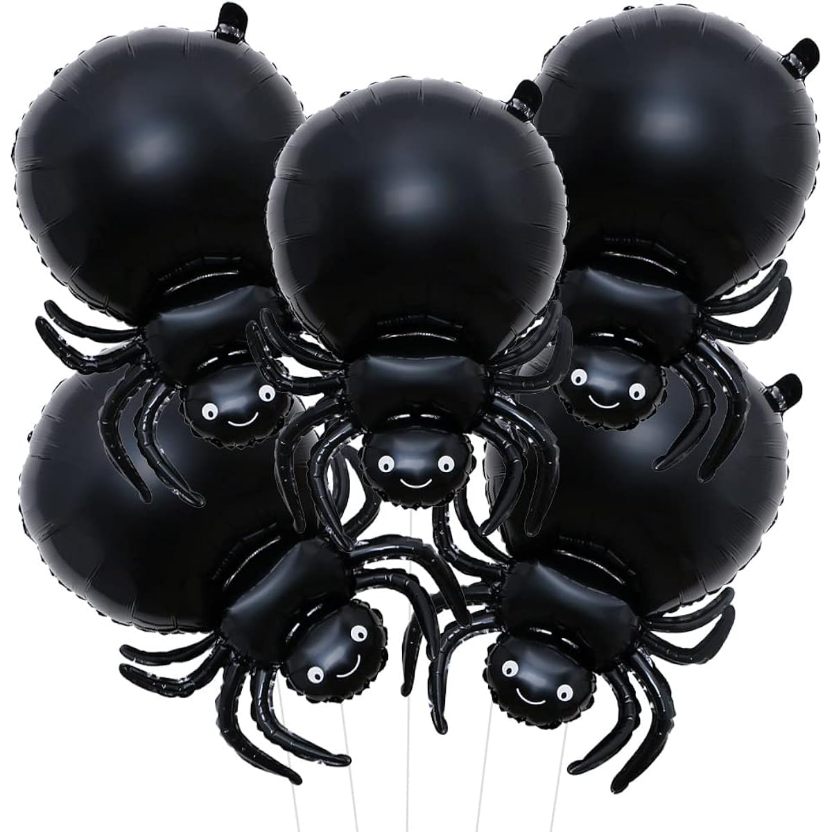 Spider Balloons Animal Balloons Black Spider Foil Balloons for Spider Theme Party Birthday Party Supplies Decorations Halloween Party Decorations Balloons Party Set 5pcs