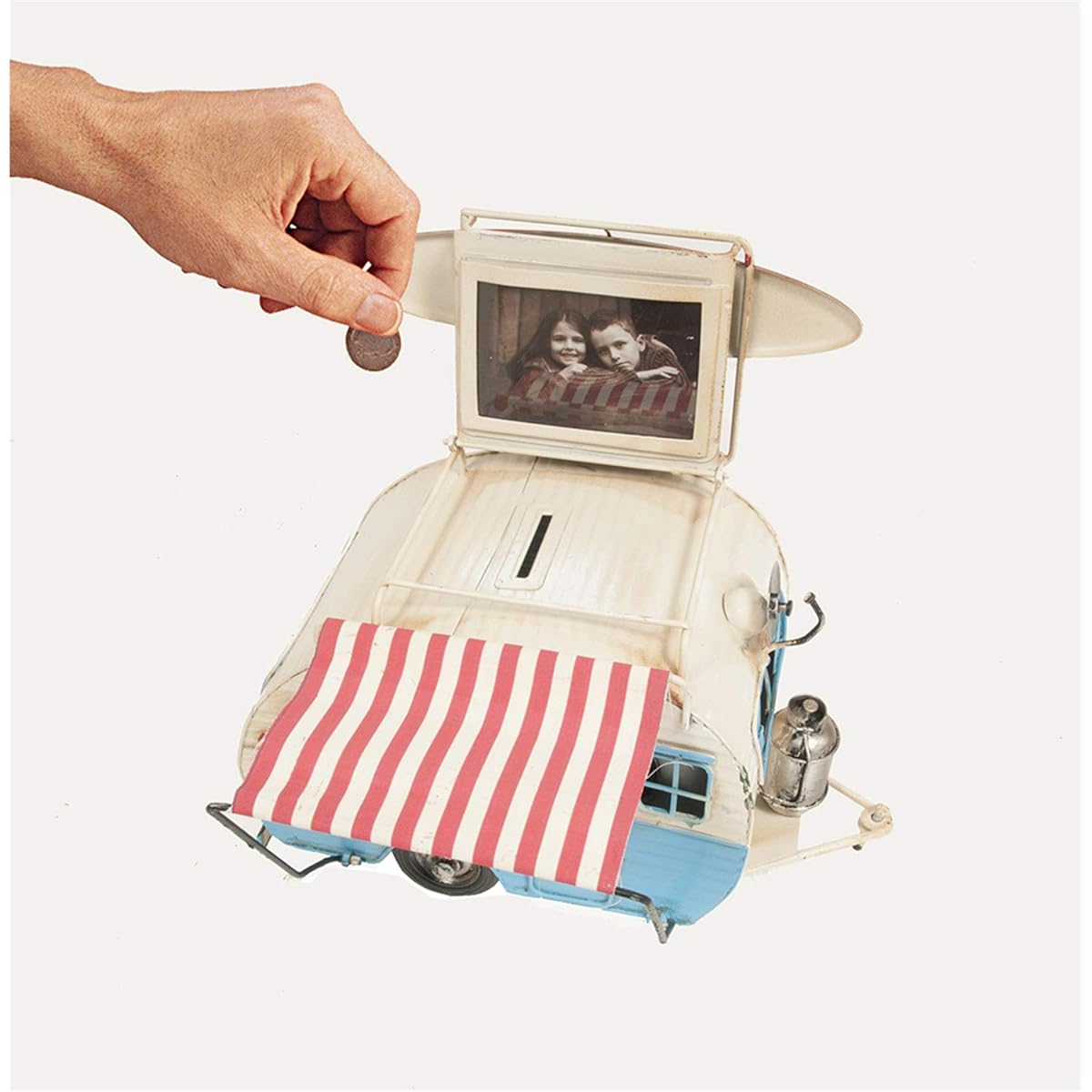 Old Modern Handicrafts Classic Camper Photo Frame Piggy Bank Metal One Size Multi