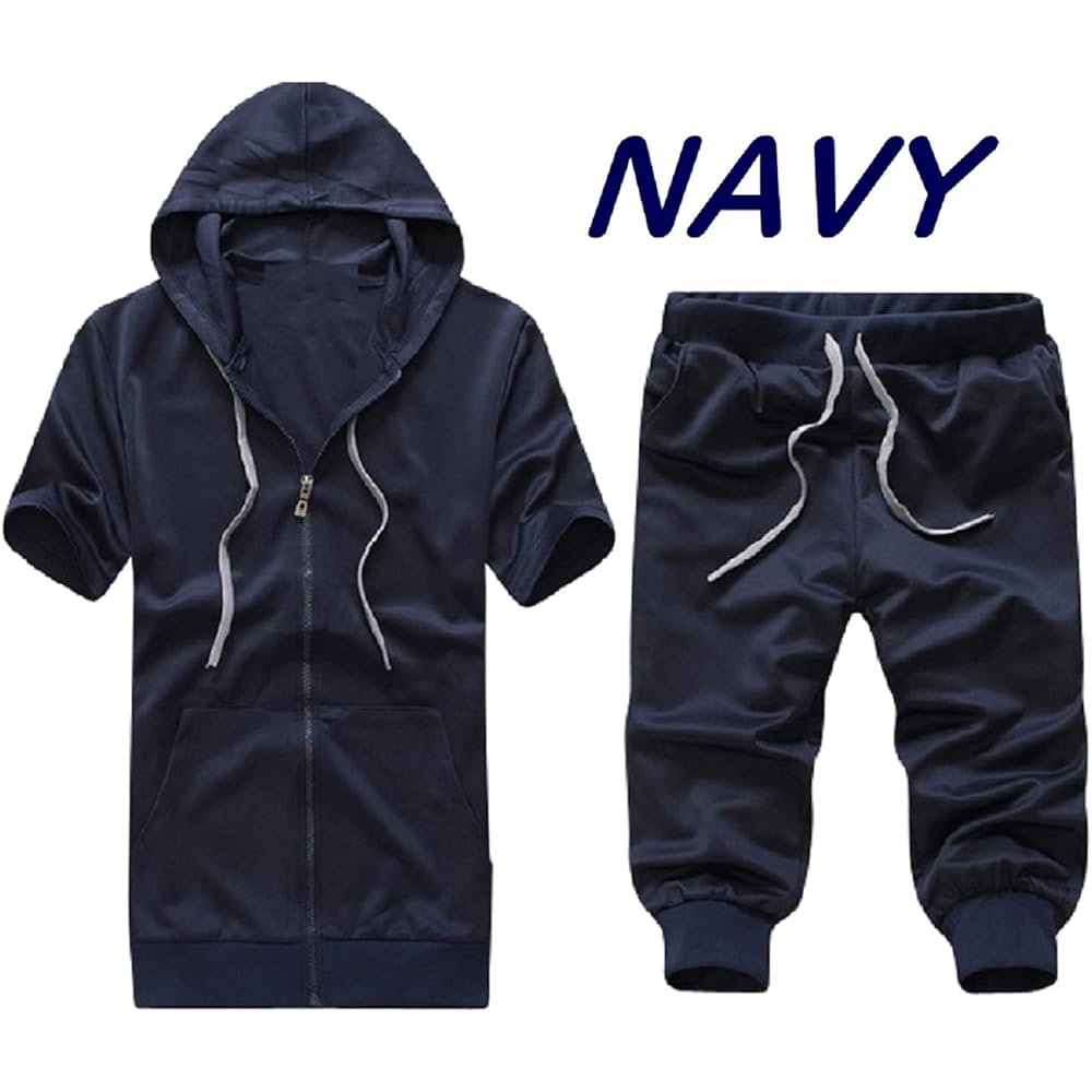 [α-HOOP] Sweatshirt Jersey 3/4 Length Pants Parka Top and Bottom Setup M ~ XXL NT-A
