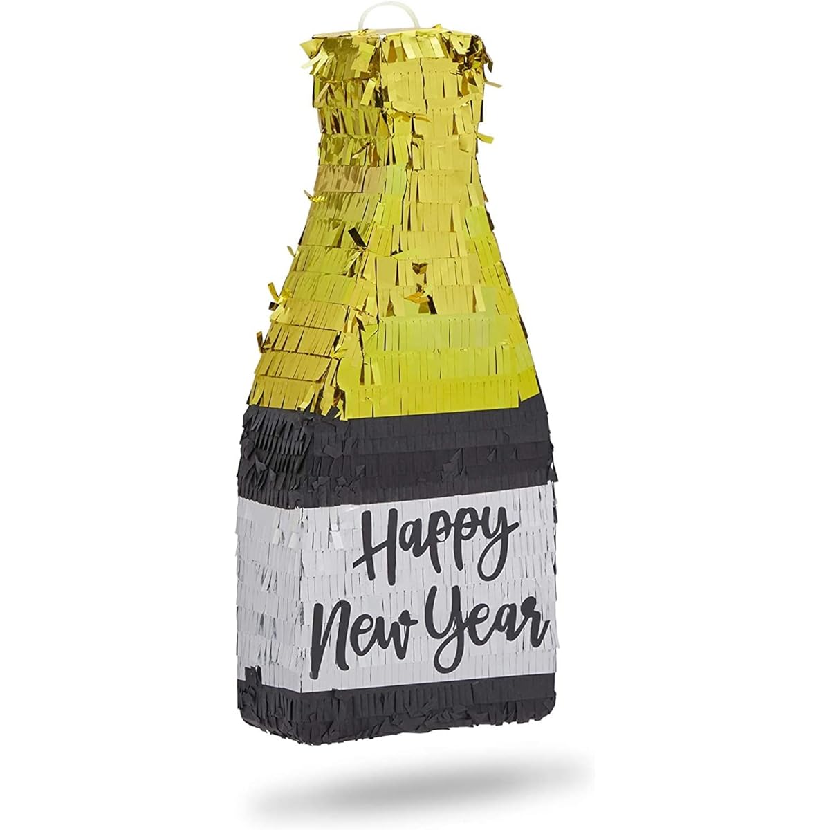 Small Champagne Bottle Pinata New Year's Eve Party Decorations (16.5 x 7 x 3.5 inches)
