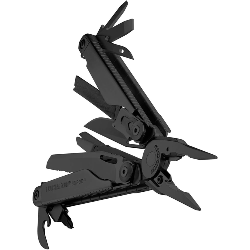 LEATHERMAN Multi Tool SURGE BLACK Comes with MOLLE black case [Genuine Japanese product] 25 year warranty LTJ mark SURBK-NM
