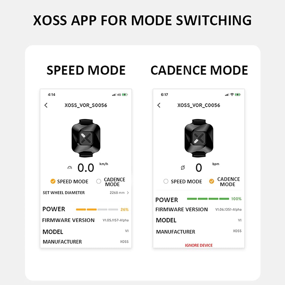 XOSS VORTEX Bicycle Cadence Sensor Speed Sensor Wireless IPX7 Waterproof 300 Hours Dual Mode Cycle Computer Sensor ANT+ Bluetooth4.0