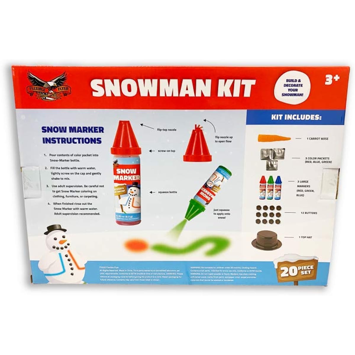 Snowman Kit SM101 3+ 20 Piece Snowman Kit Build & Decorate