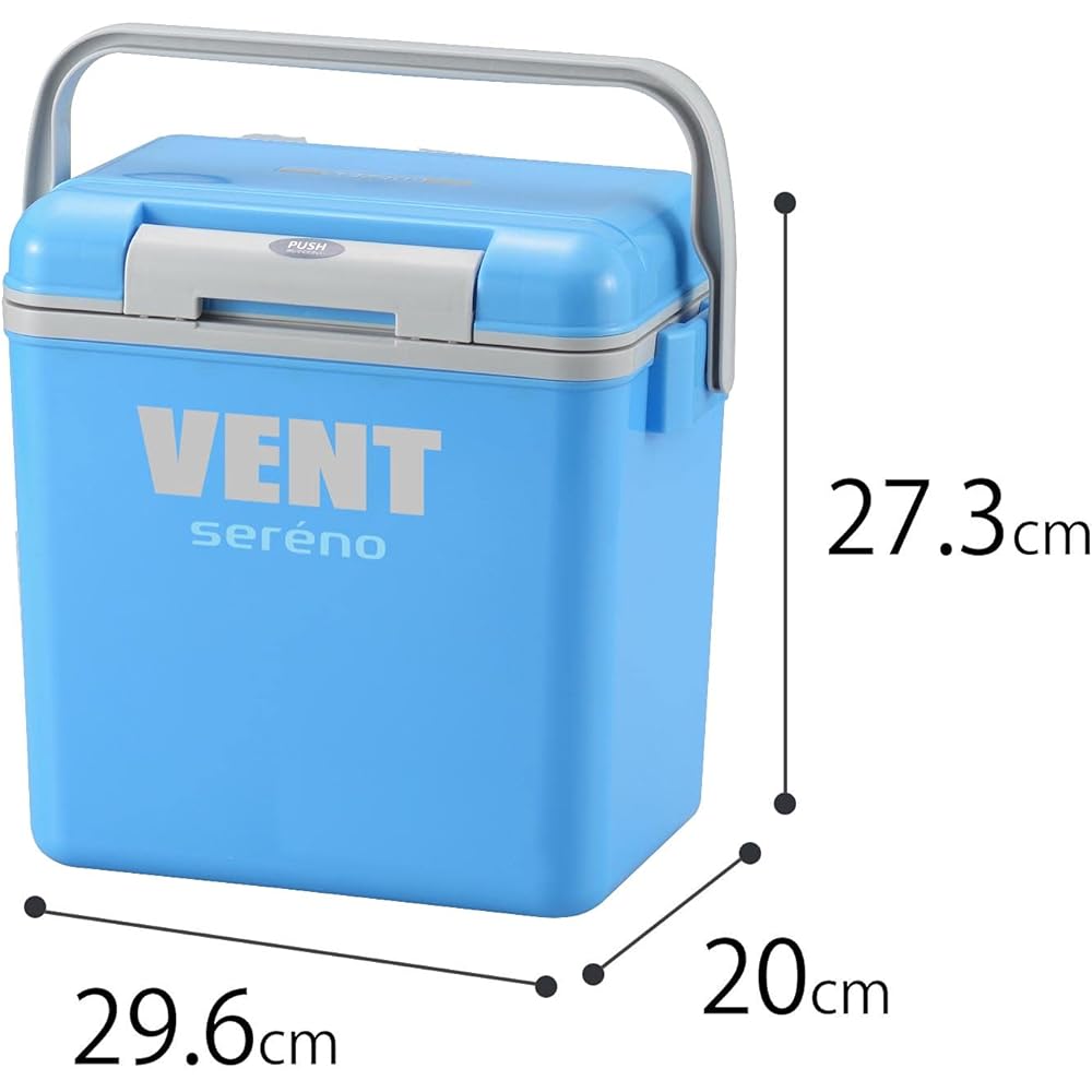 Sanka Bansereno Cooler box that can be opened and closed with one push Blue (glossy specification) 7.6L Small lightweight design Easy to clean with removable lid Made in Japan Fishing cooler for fishing, camping, club activities (Width 29.6 x Depth 20 x