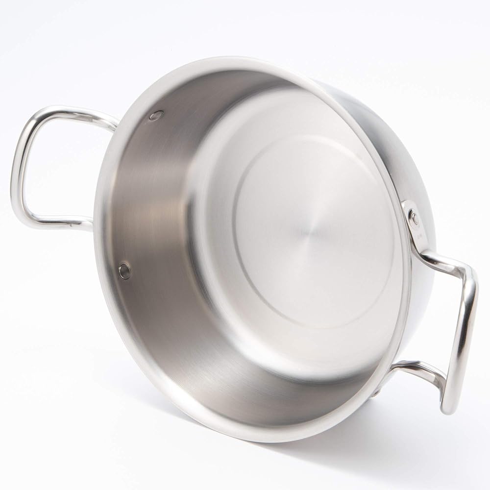 Endo Shoji Commercial Torino Tempura Pot 24cm Induction Cooker Compatible Pot Aluminum Clad 3 Layer Steel Made in Japan ATV3801