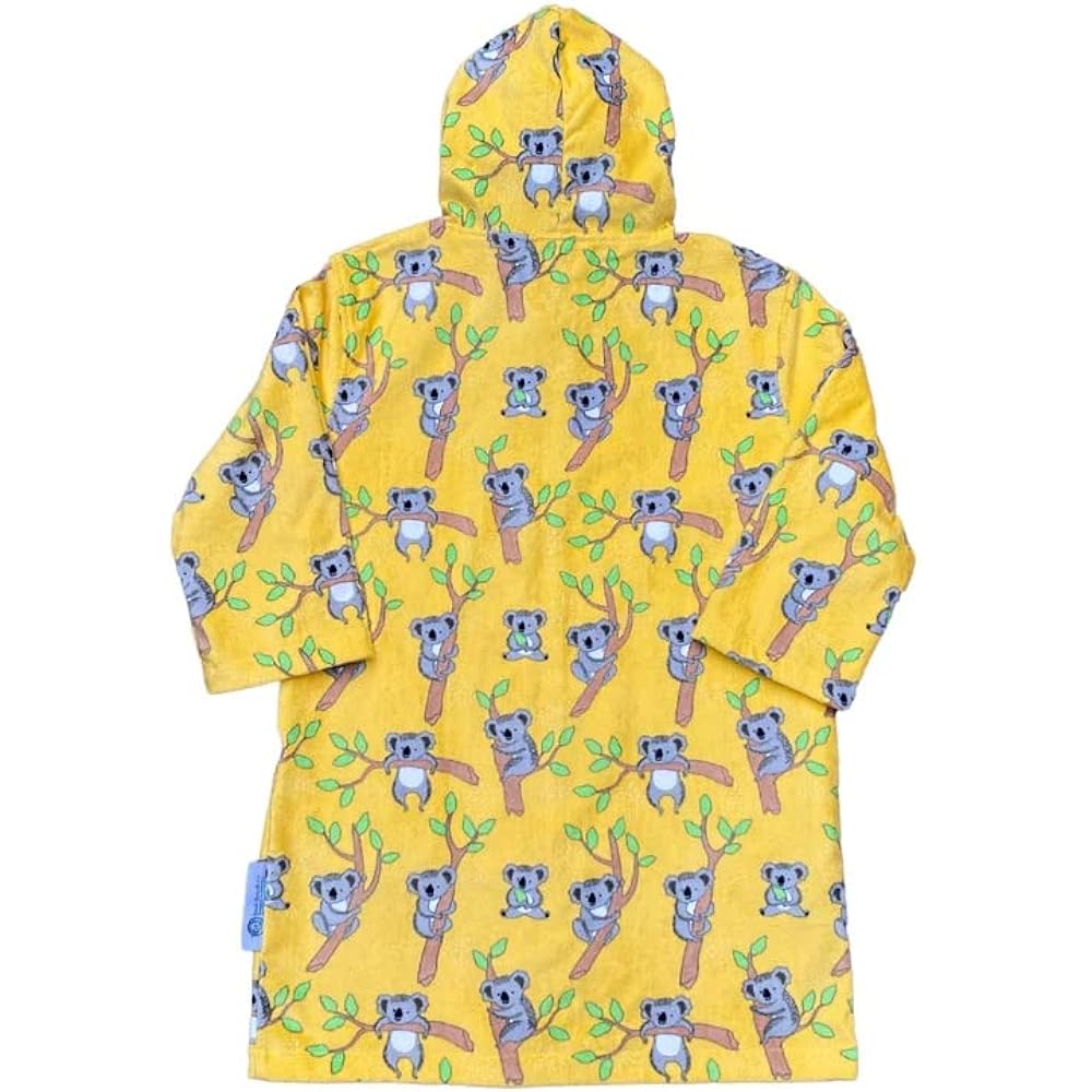 Back Beach co Children's UPF +50 Australian Style Beach Towel Pool Towel Hooded Portable Bag Swimming Bath Towel Kids Bath Poncho Beach Poncho Gift for Boys and Girls (Color: Koala) 3-5 Years Old