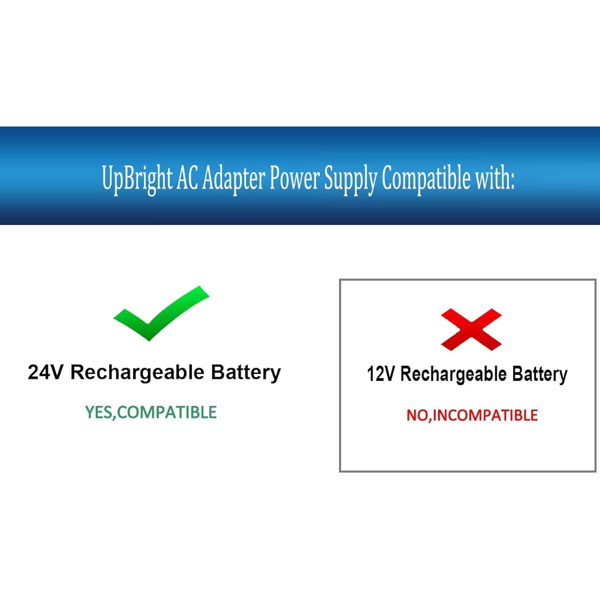 UPBRIGHT 24V AC/DC Adapter Pulse Performance Reverb Electric Scooter EM-1000 Vehicle ATV 100 200 Watt 160981 Bike Ride On Car 162078 162965 24 Volt XL 4 Wheel Motorcycle 1A Charger