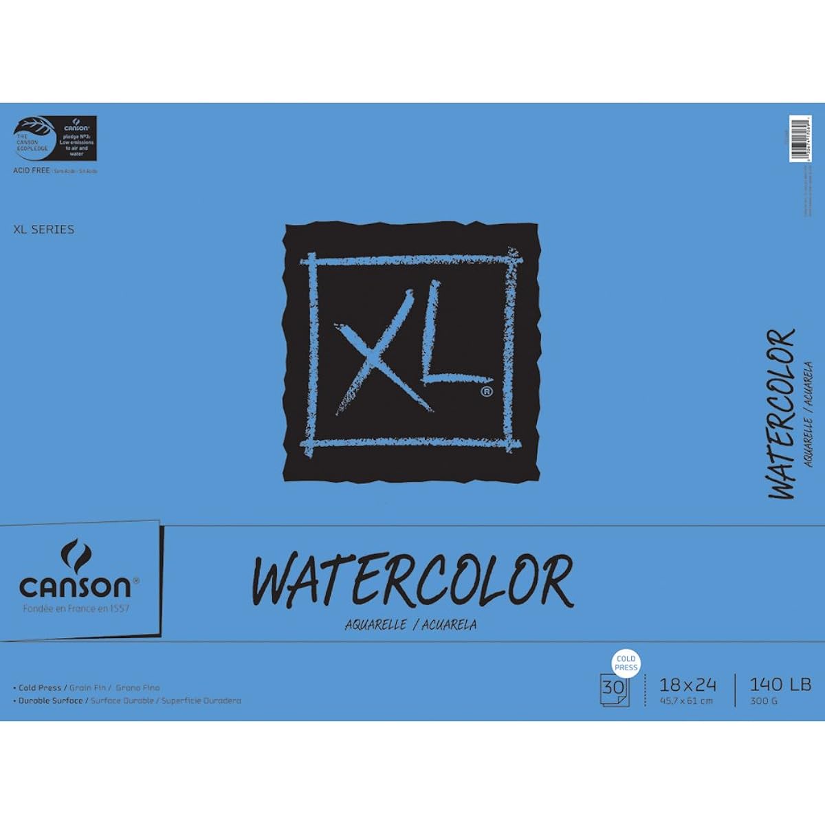 Canson XL Watercolor Paper Pad 18"X24"-30 Sheets (parallel input product)