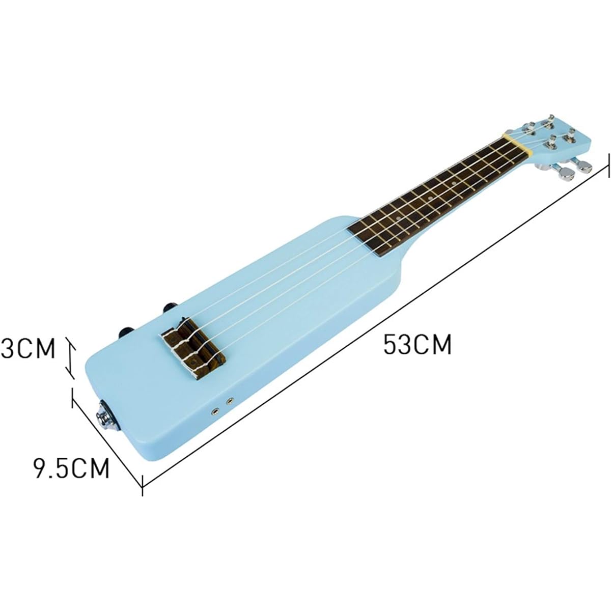 Ukulele 21 Inch Okoume Pure Wood Electric Ukulele Kit Musical Instrument Ukulele, (Size:One Size; Color:Blue)