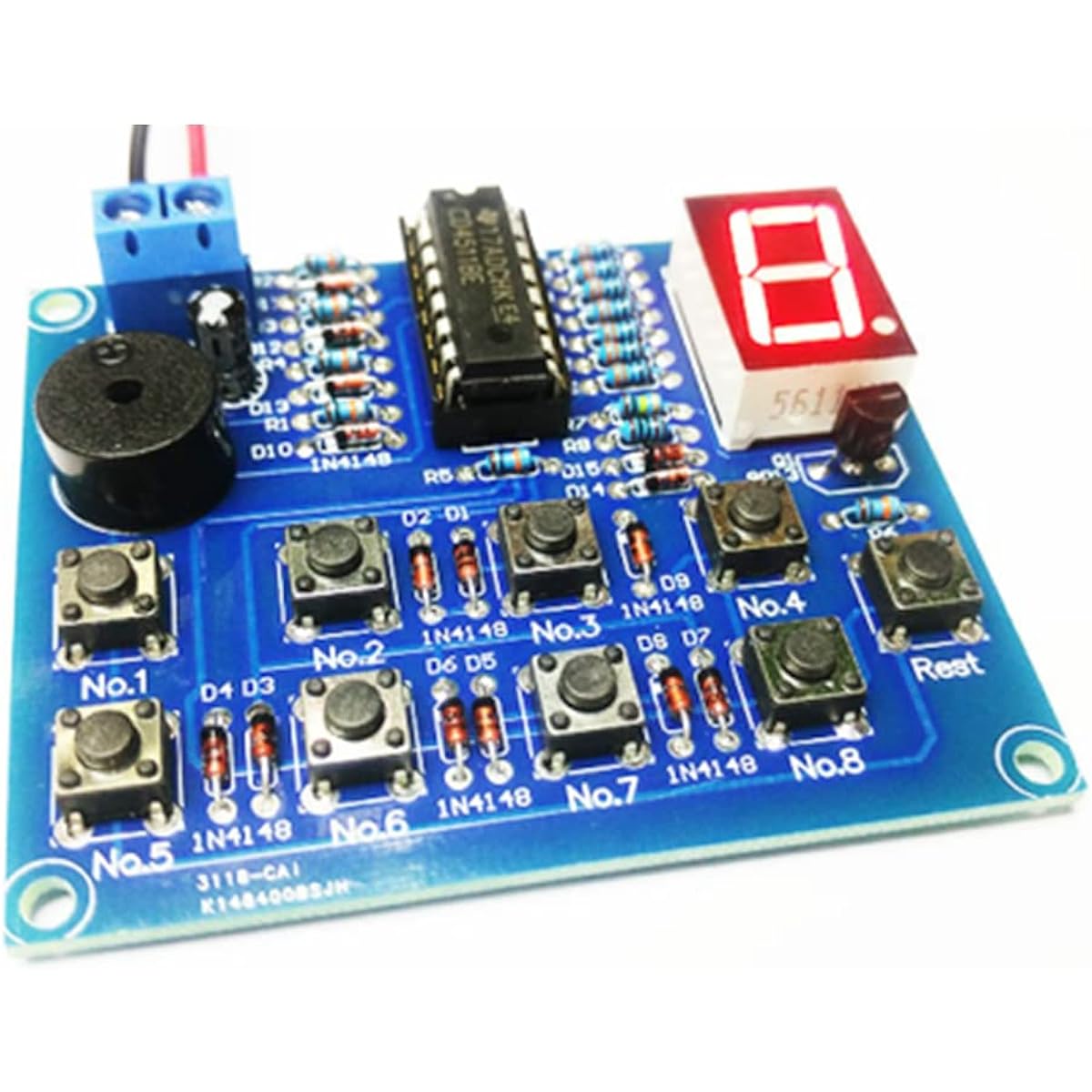 CD4511 DIY Eight-way Digital Display Answering Machine Kit Training Electronic Production Skills Competition