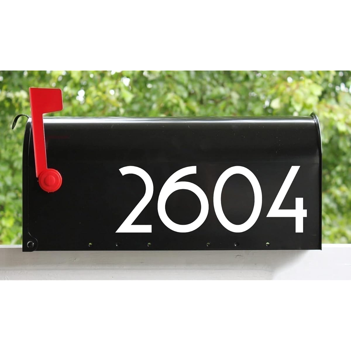 Green - Modern Contemporary Mailbox Numbers - - 6" Tall - - Vinyl Sticker - Art Deco Name Home House Office Address - COPA - Die Cut Decal