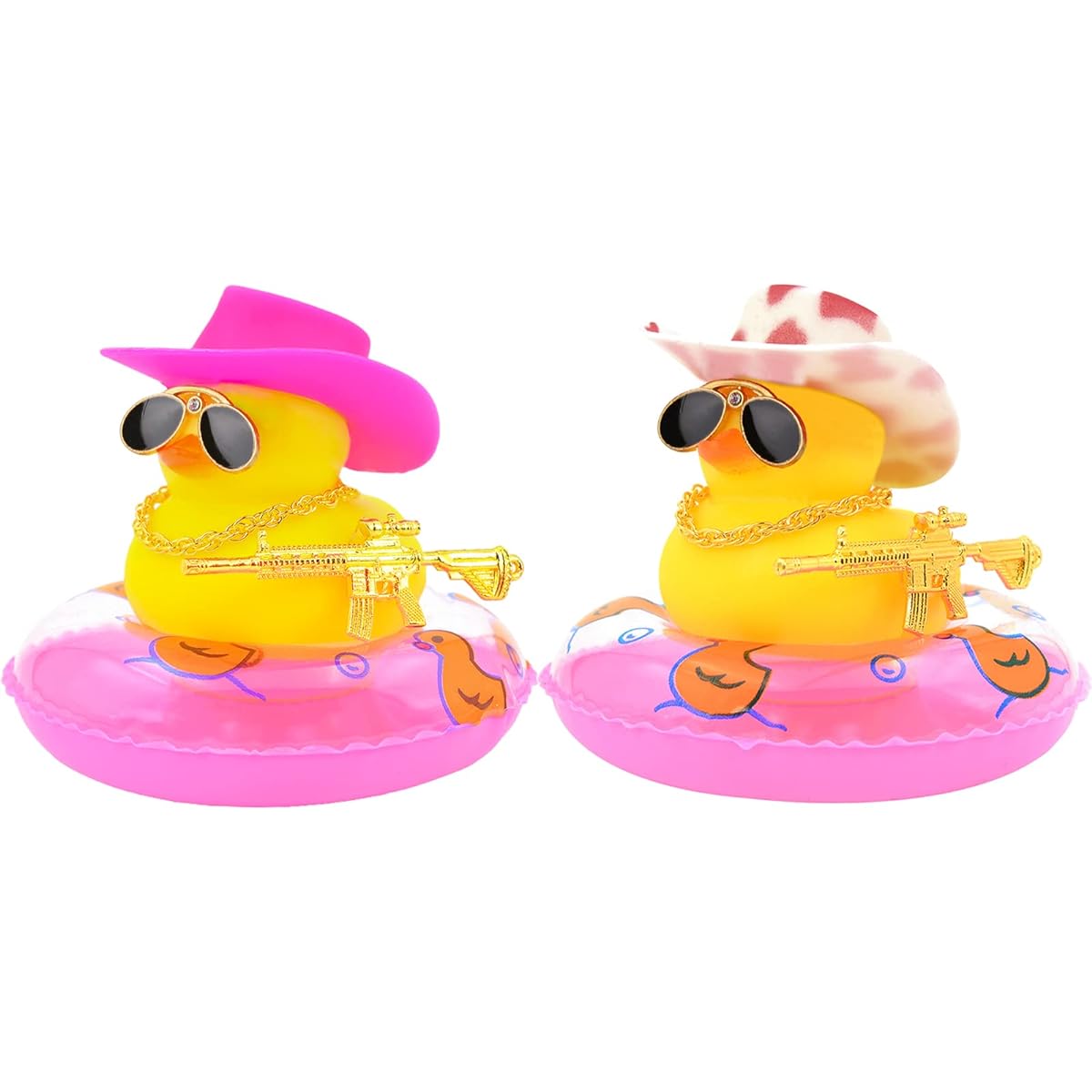 car rubber duck yellow duck decoration pink