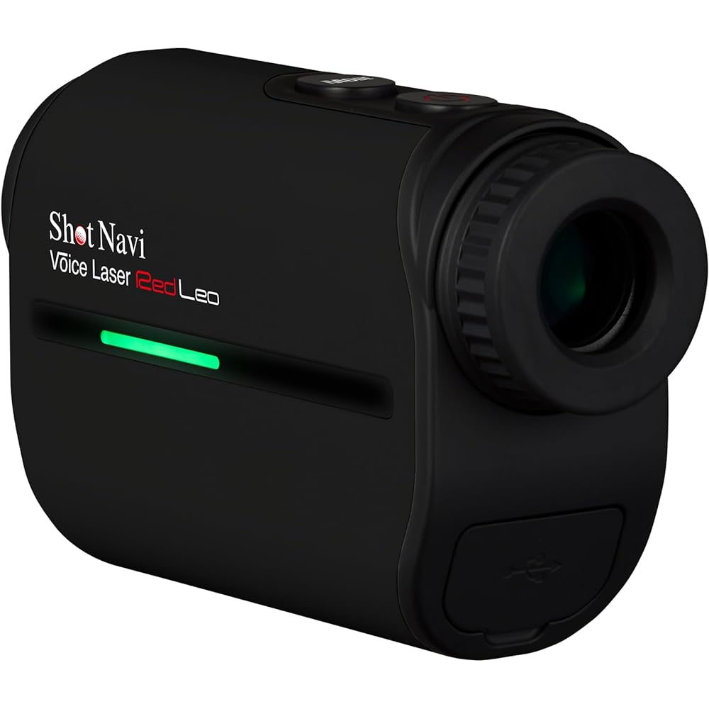 Shot Navi Golf Laser Distance Measurement Device Voice Laser Red Leo Visibility Red OLED High Speed 0.3 Second Measurement Height Difference Rechargeable Laser Distance Measurement Device Made in Japan