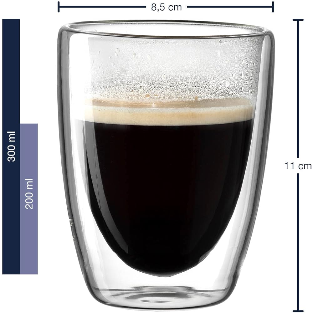 LEONARDO Double Wall Glass Set of 2 Heat Resistant Glass 300ml DUO 053060