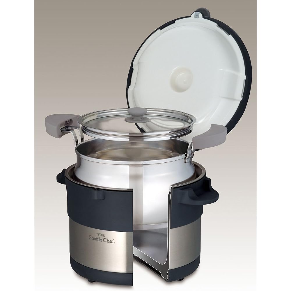 THERMOS Vacuum Heat Insulation Cooker Shuttle Chef 3.0L Stainless Steel Black KBC-3001 SBK