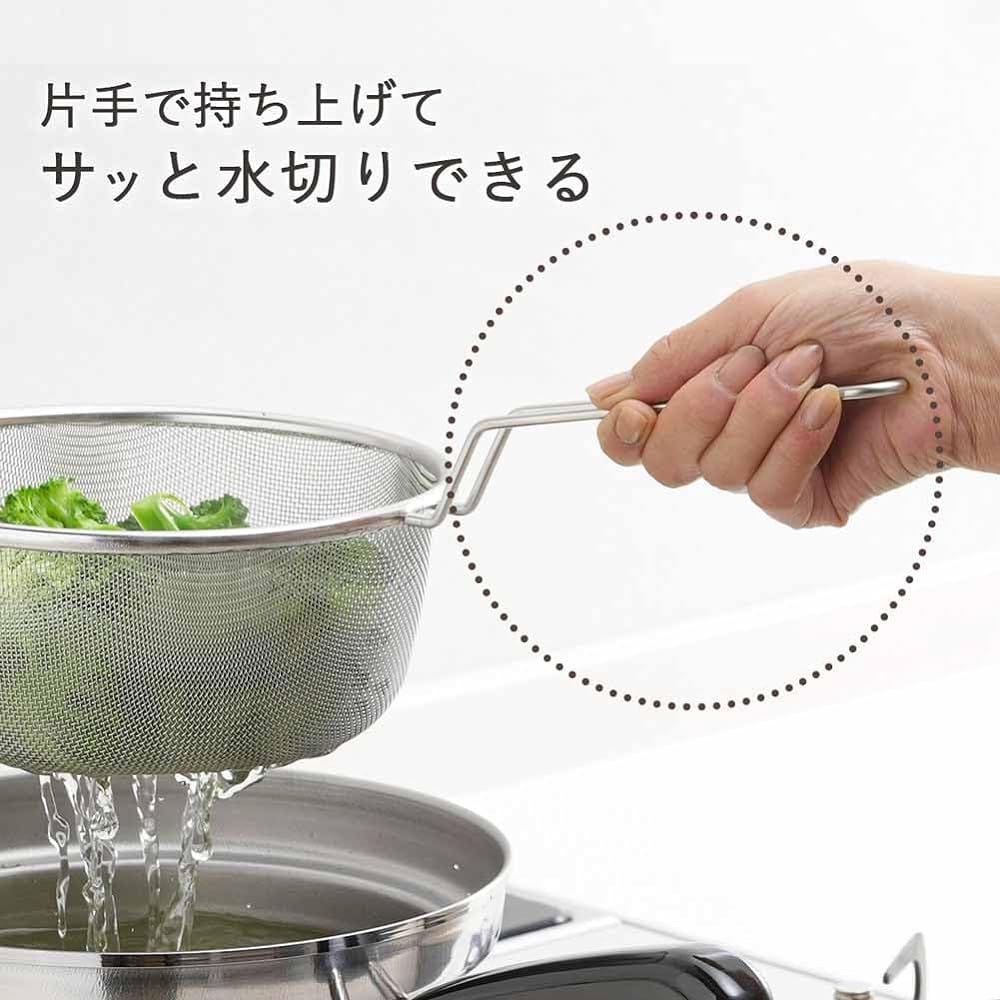 Shimomura Kikaku One-handed Pot Boiled Master with Colander 20cm [Made in Japan] Pasta Soba Ramen Pot Stainless Steel Compatible with IH No Spills 2.4L 27426 Tsubame-Sanjo