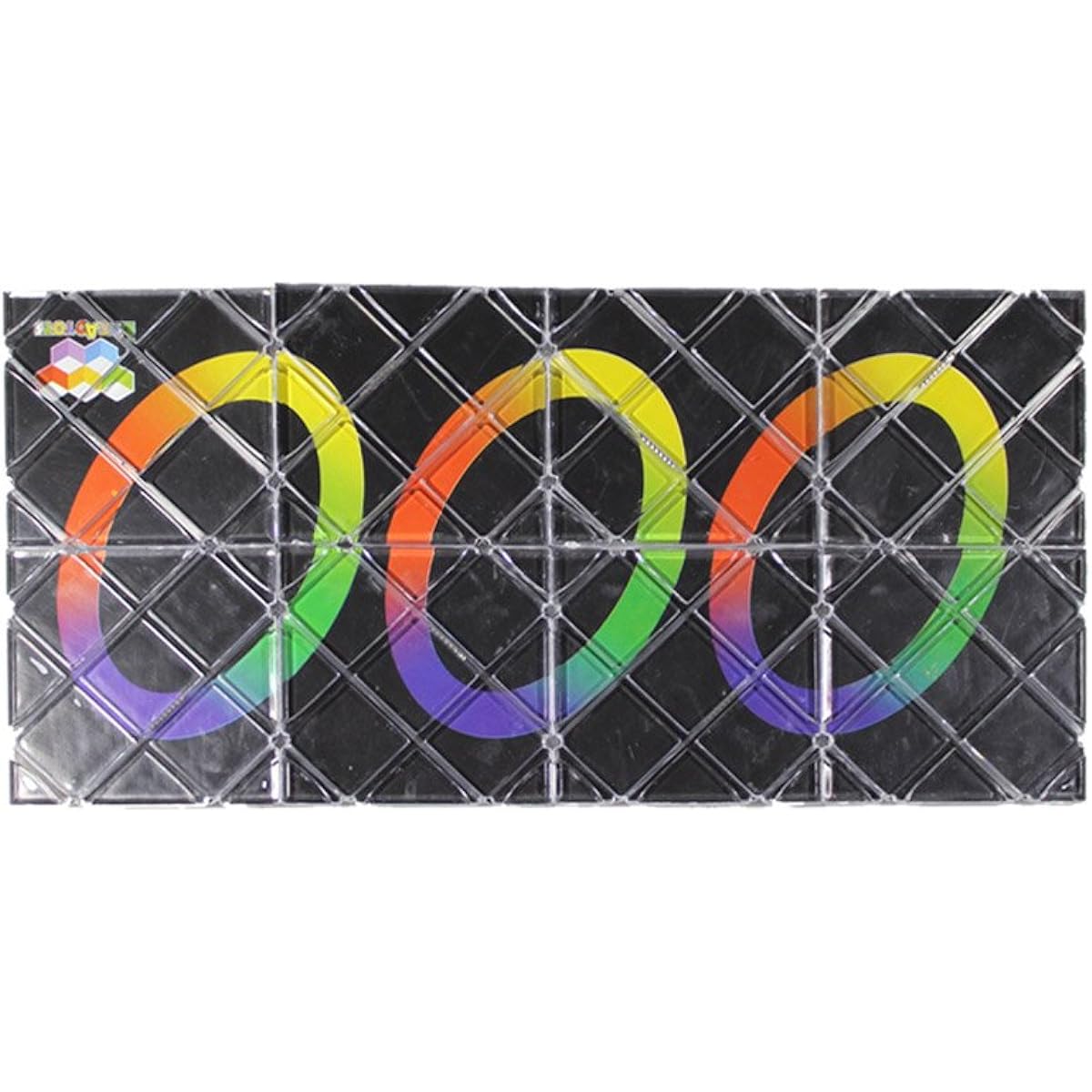 Elloapic LingAo 8 Panel 3 Ring Magic Folding Puzzle Cube Twisty Black
