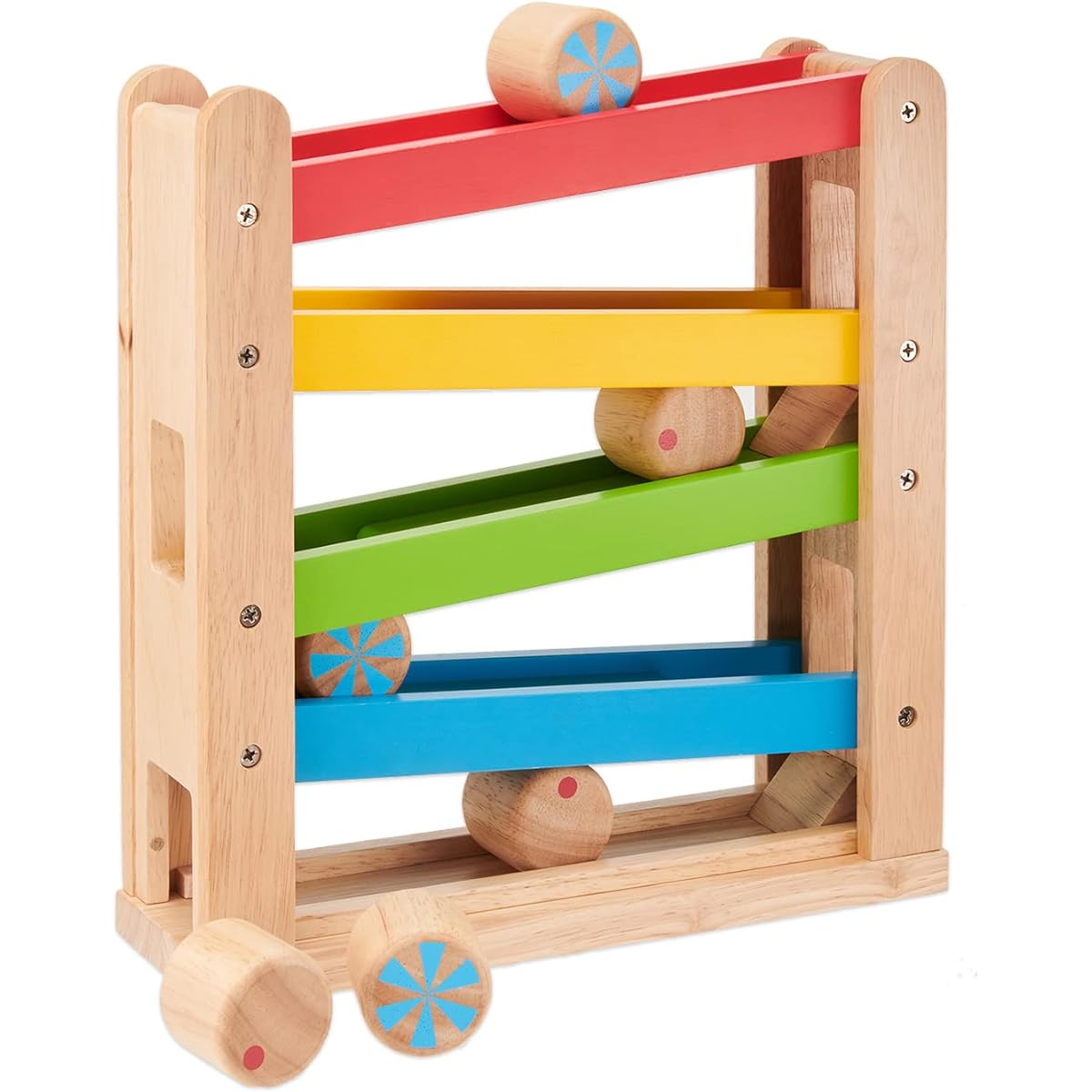 Edute Montessori at Home - Rolling Slope Educational Toy, Wooden Toy, Montessori, 1 Year Old, 2 Year Old, Baby, Boy, Girl