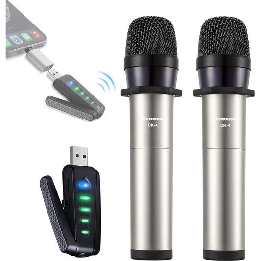 B ALVOXCON Handheld Microphone UHF Condenser Microphone Wireless Compact Handheld Microphone ZOOM Compatible with PC/Speaker/iPhone/Android Phone Recording/Recording Sound Amplification Monitoring Lightweight Japanese Instruction Manual Included UM420Pro