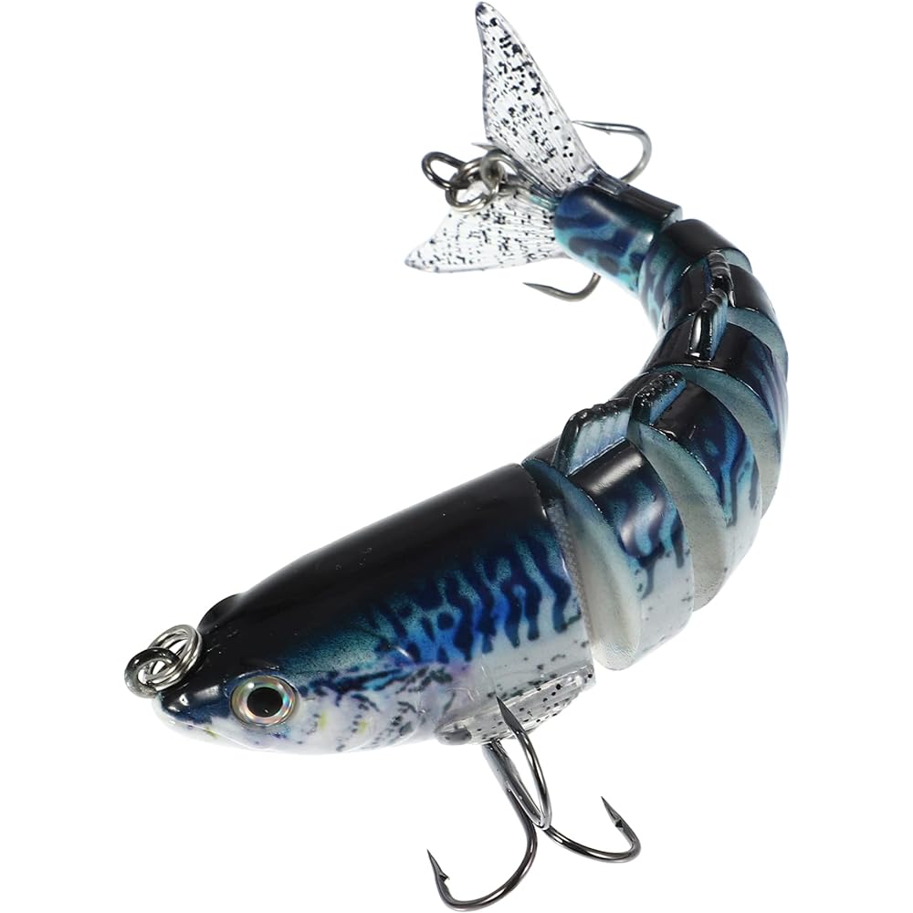 VOCOSTE Fishing Lures for Bass Trout Jerkbait for Bass Fishing Lifelike Freshwater Lures ABS Blue 0.06lb 3pcs