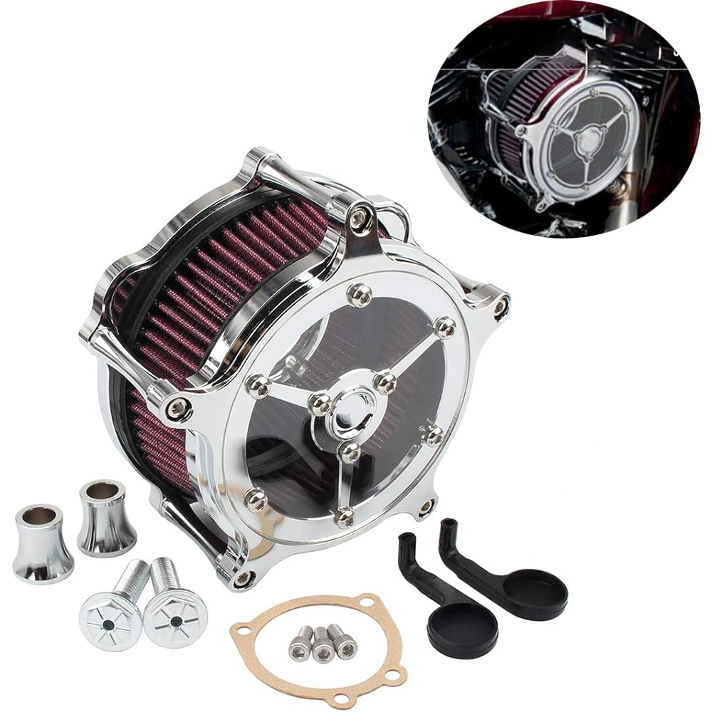 Chrome Air Cleaner CNC Intake Air Filter System for Sportster Iron 883 XL883 XL1200 48 72 1991-2022