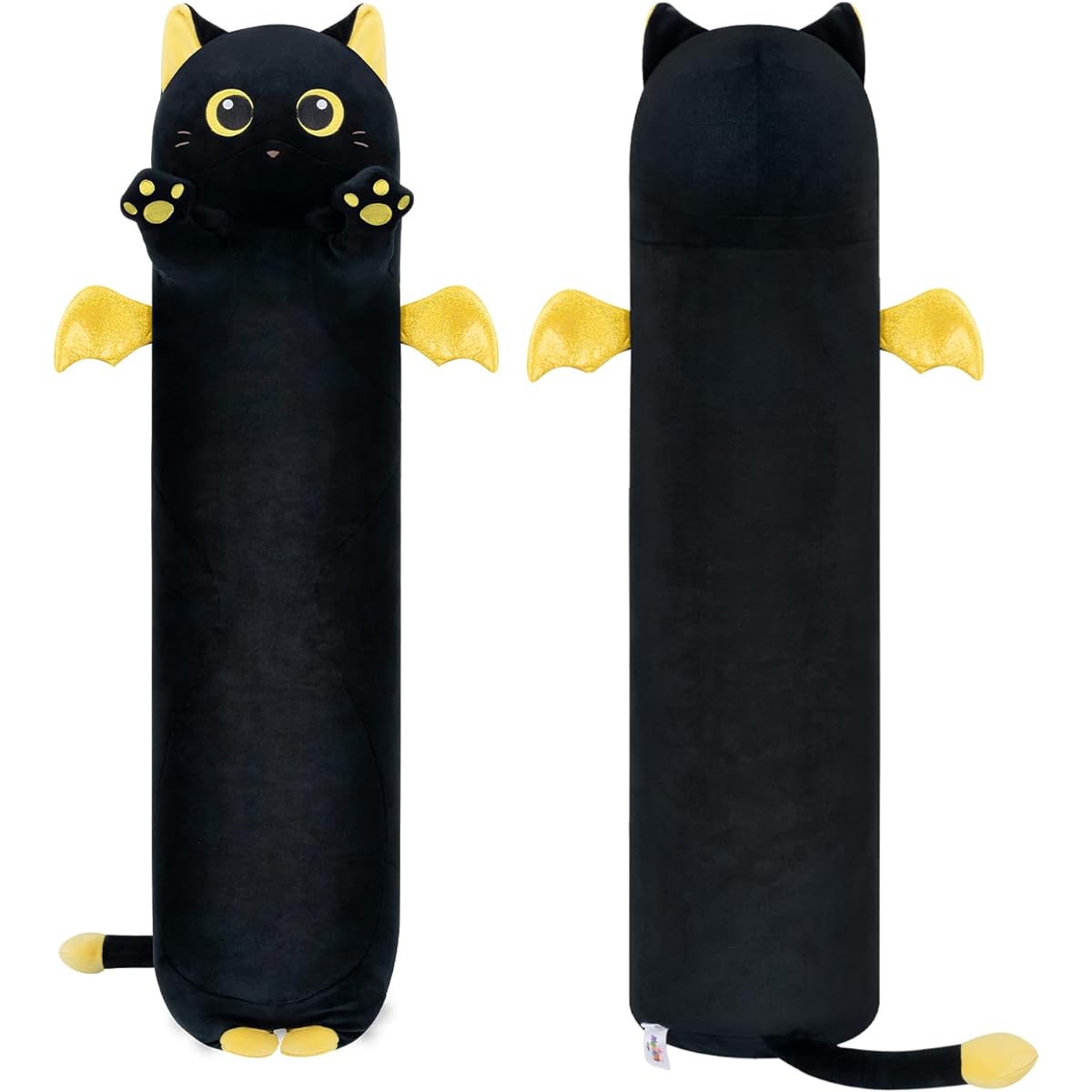 Mewaii Long Cat Plush Toy Pillow Cute Black Cat Stuffed Animal Halloween Plush Cute Large Squishy Plush Toy for Kids Girls Boys Gift 19.6inch/50cm
