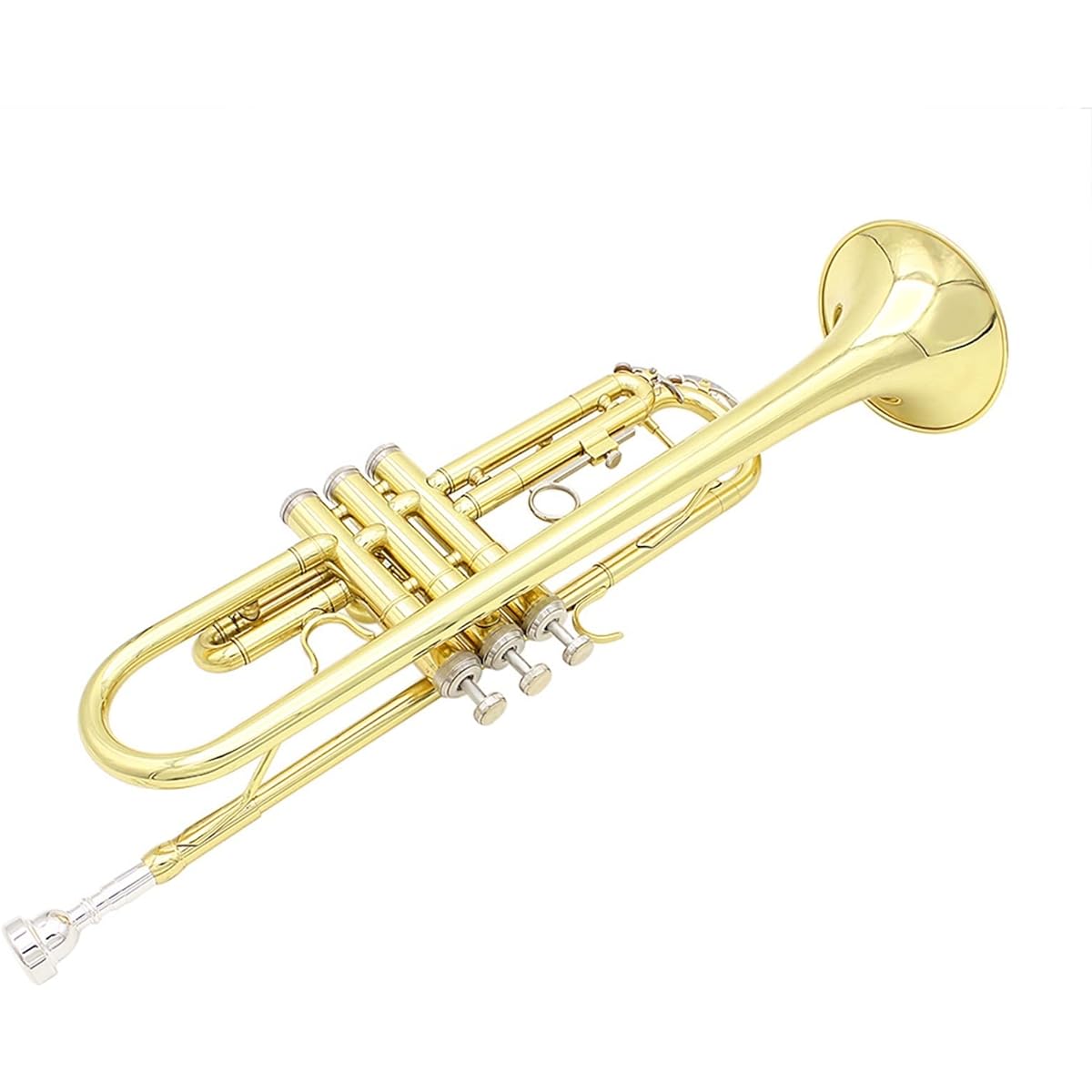 Exquisite BB B Flat Trumpet with Mouthpiece Cleaning Brush Cloth Gloves Brass Trumpet (Color : 1)