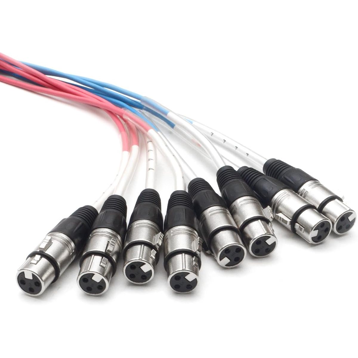 Seismic Audio-SARLX-8x50-8 Channel XLR Snake Cable 50ft Pro Audio Snake for Live/Recording/Studio/Gig Patch/Amplifier/Mixer/Audio Interface 50ft