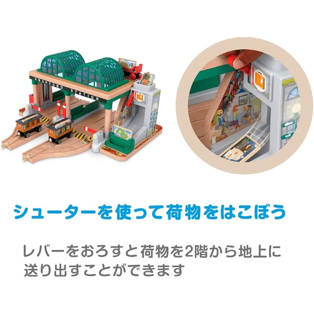 Thomas the Tank Engine Wooden Rail Series (Thomas) Annie and Clarabelle's Knapford Station [3 years old and up] HBJ82