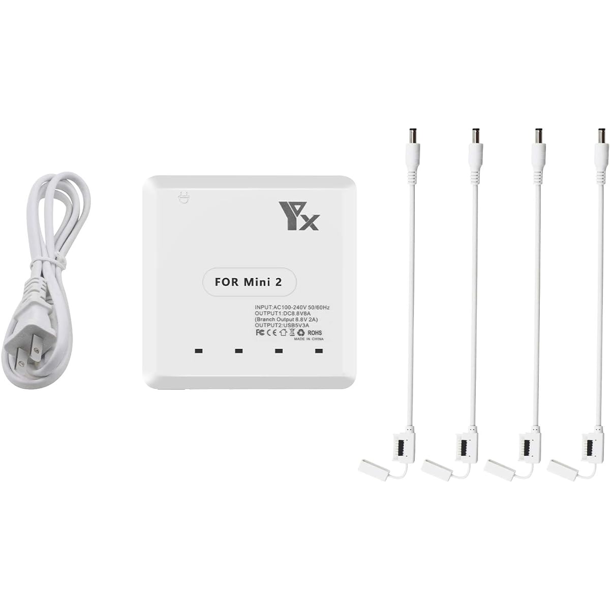 LYONGTECH Battery Charger for DJI Mini 2 Mini SE/2 SE Drones, 6-in-1 Fast Multi-Charging Hub, Charge 4 Batteries Simultaneously
