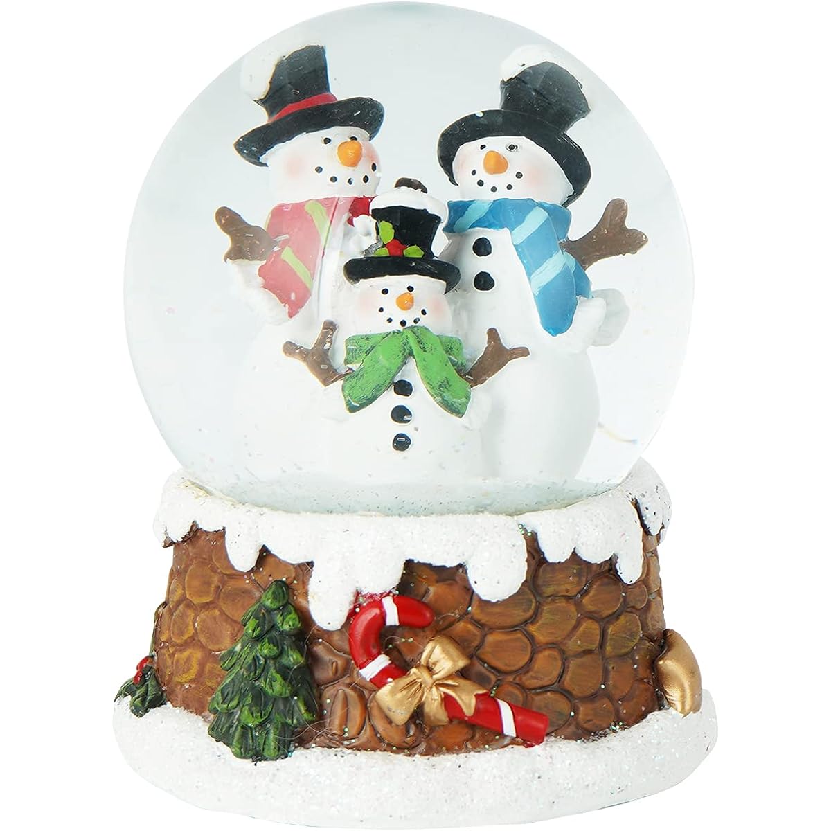 Snow Globe Glitter Water Globe Decoration Musical Snow Globe Decoration "We Wish You a Merry Christmas" 100mm 5