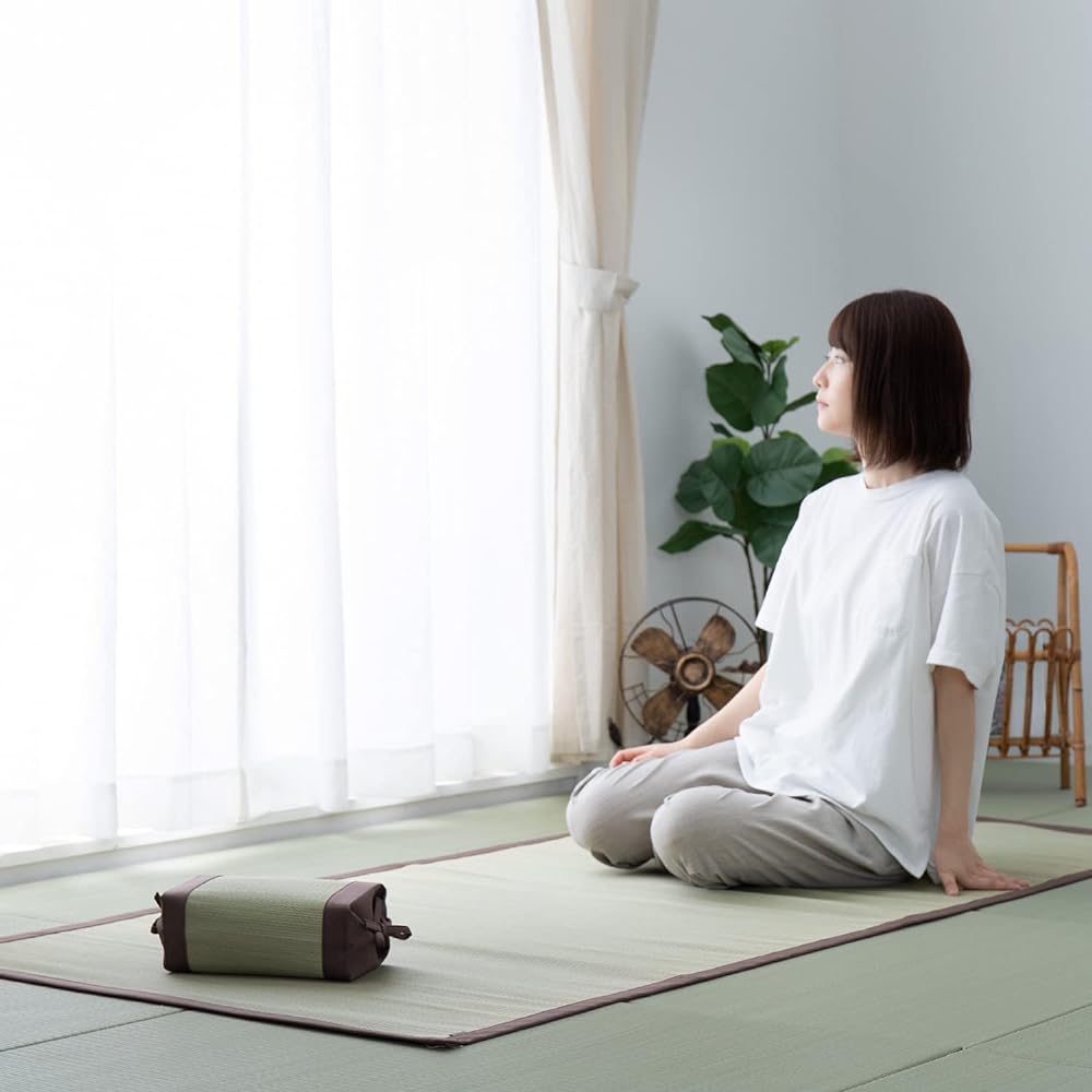 Hagiwara Igusa Sheet Sleeping Mat Brown Approx. 88X195cm "Kibi" Domestic Made 28943400