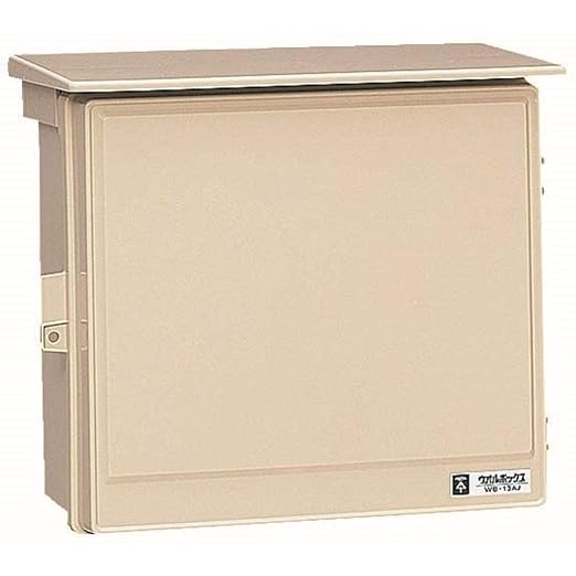 Mirai Kogyo Wall Box with Roof/Horizontal Type Effective Fukasa 159 Beige 1 Piece WB-14AJ