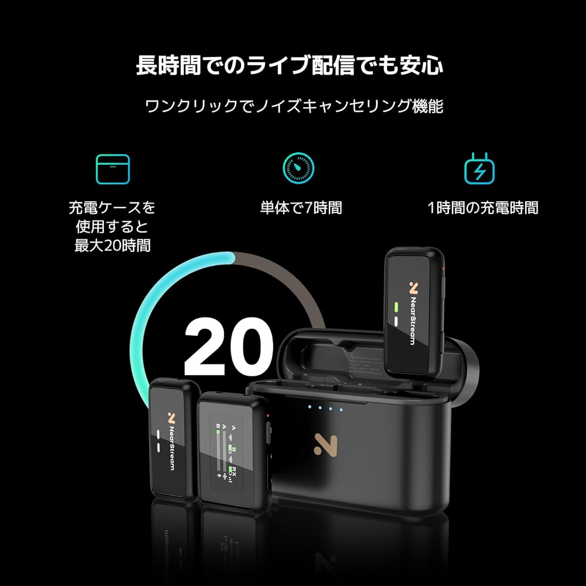 Dual channel compatible / 200M transmission distance 20 hours battery operation Technical compliance certified 2.4G digital wireless microphone Video Camera Microphone Digital SLR Camera Microphone Interview YouTube Vlog Live Streaming Microphone AWM20T